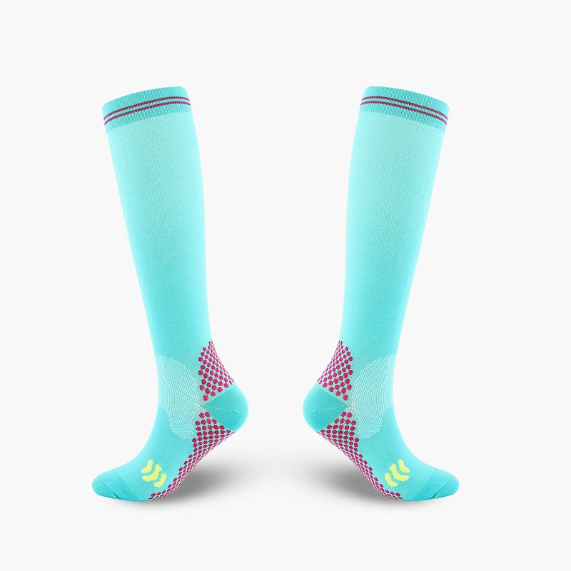 Outdoor running and cycling socks, men’s and women’s fitness compression socks, long-length leg‑shaping compression socks.