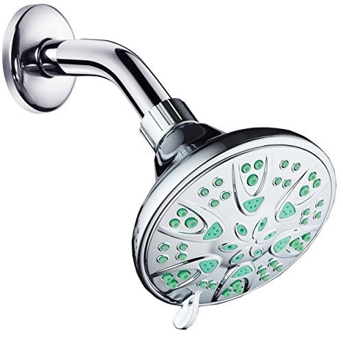 AquaDance Antimicrobial – Anti-Clog High-Pressure 6-Setting Shower Head with Microban Nozzle Protection from Growth of Mold, Mildew & Bacteria for Stronger Shower! 4" Coral Green - Image 4