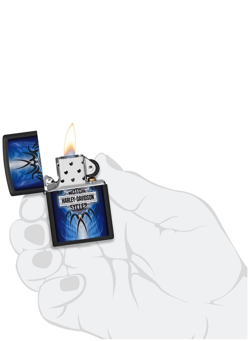 Zippo ولاعة هارلي ديفيدسون سوداء غير لامعة Ci405311 218 - Image 5