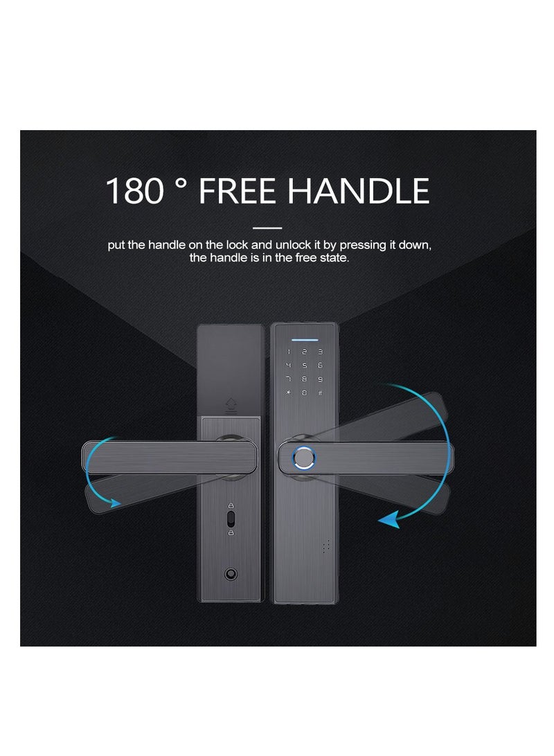 Electronic WiFi APP Password Door Lock Intelligent Fingerprint Door Locks Digital Keyless Home Hotel Door Lock - Image 2