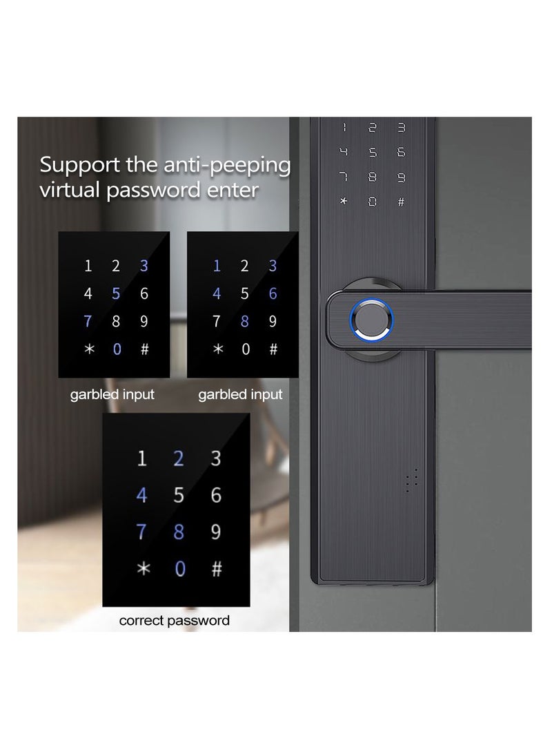 Electronic WiFi APP Password Door Lock Intelligent Fingerprint Door Locks Digital Keyless Home Hotel Door Lock - Image 4