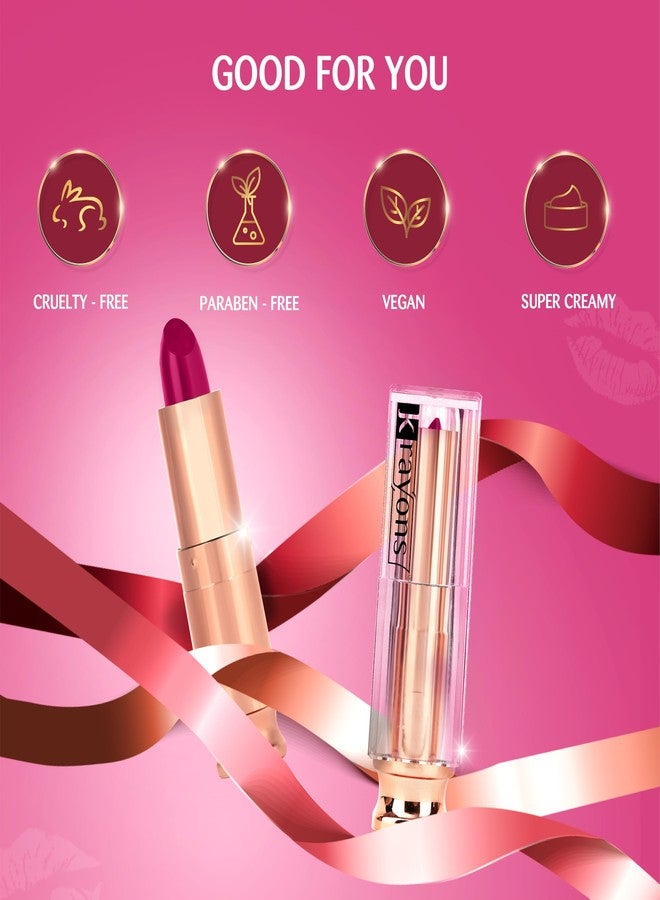 كرايونز أحمر شفاه كلاسيك طويل الأمد غير لامع من كرايونز | لون كثيف | مرطب | غني بالأصباغ | ناعم وخفيف الوزن | أحمر شفاه للنساء يناسب جميع درجات اللون الهندي (وردي فاتح) - Image 4