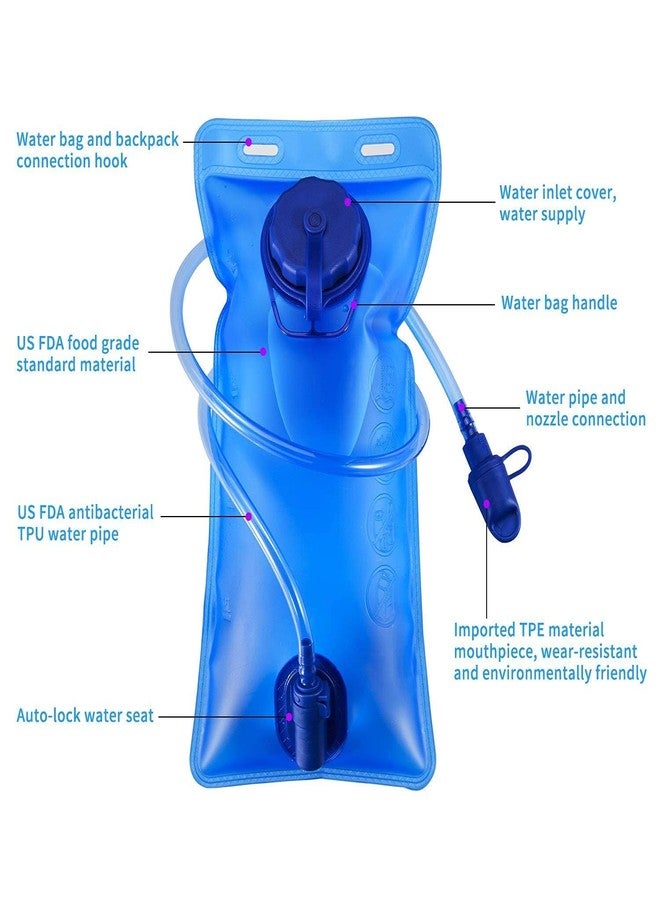 Lista 2L Outdoor TPU Hydration Bladder Bag - Olive Bag Black Tube (with Bag) - Image 4