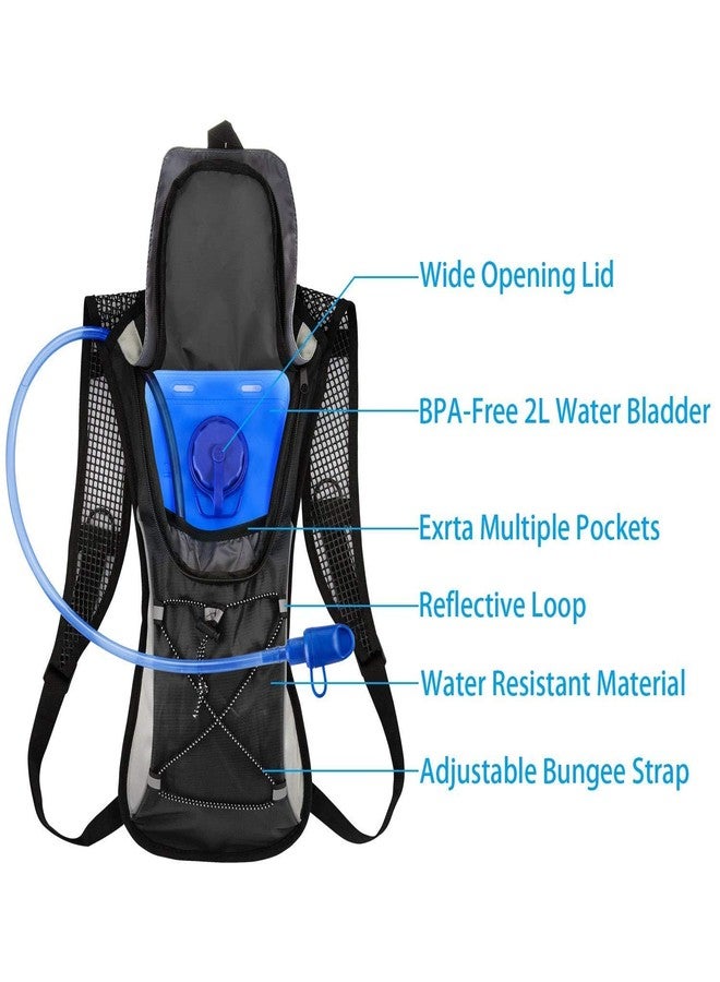 Lista 2L Outdoor TPU Hydration Bladder Bag - Olive Bag Black Tube (with Bag) - Image 3