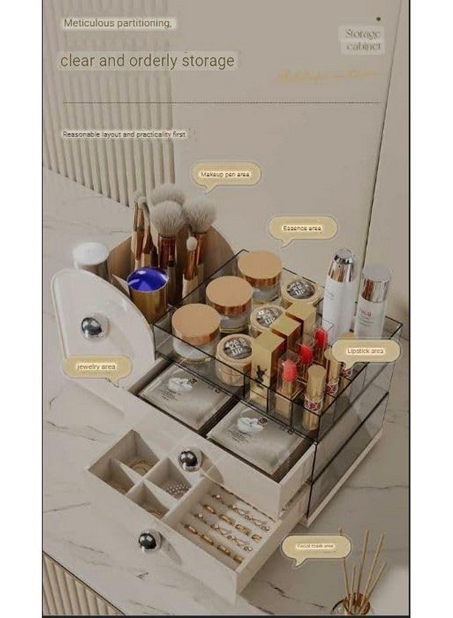 Azelf Large Capacity Skin Care Rack Cosmetic Storage Box Desktop High-Level Dressing Table Lipstick Eyebrow Pen Storage Box - Image 3