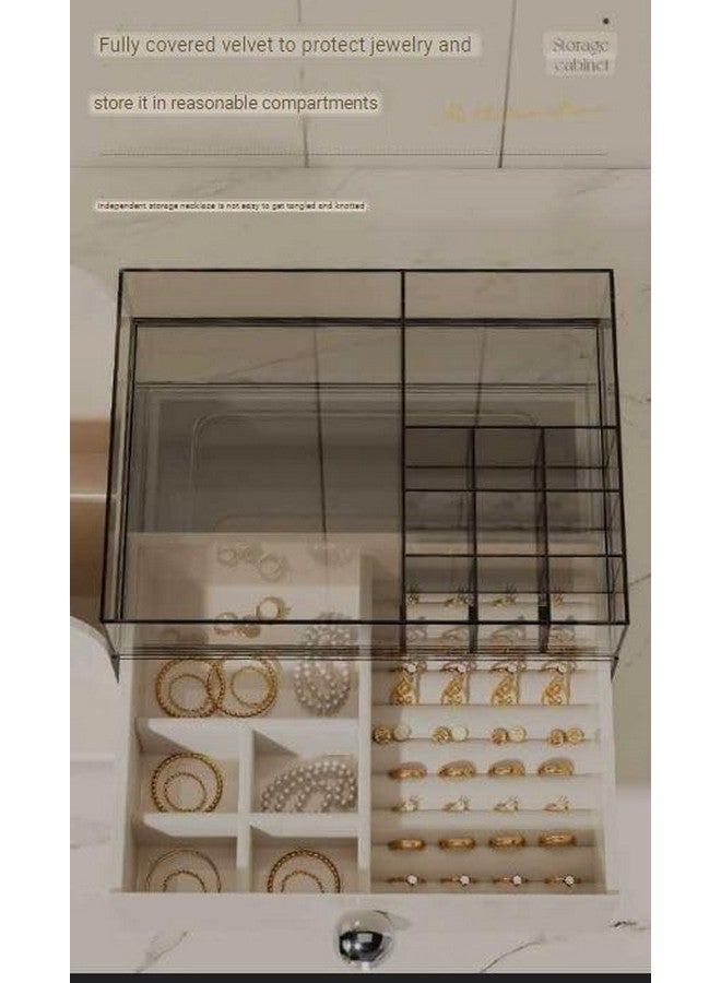 Azelf Large Capacity Skin Care Rack Cosmetic Storage Box Desktop High-Level Dressing Table Lipstick Eyebrow Pen Storage Box - Image 5