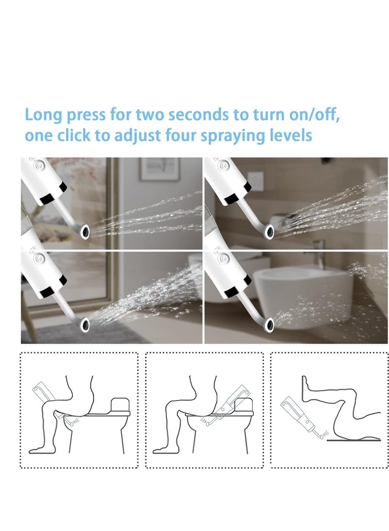 Excefore Portable Bidet for Travel, Electric Bidet Shattaf, Rechargeable Handheld Travel Bidet, 4 Level Pressure Toilet Bidet Sprayer with Travel Bag,  for Women,Infants, Hemorrhoid Patients, the Elderly - Image 3
