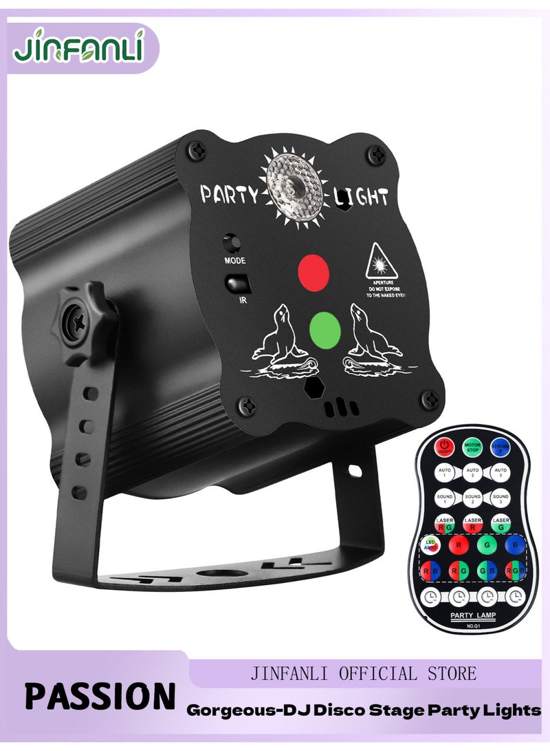 جين فان ل أنا أضواء حفلات ديسكو دي جي - ضوء ليزر يعمل بالبطارية - جهاز عرض ستروب يتم التحكم فيه صوتيًا لتزيين عيد الميلاد والهالوين والكاريوكي وبار KTV والحانة والرقص هدية عيد الميلاد وحفلات الزفاف - Image 1