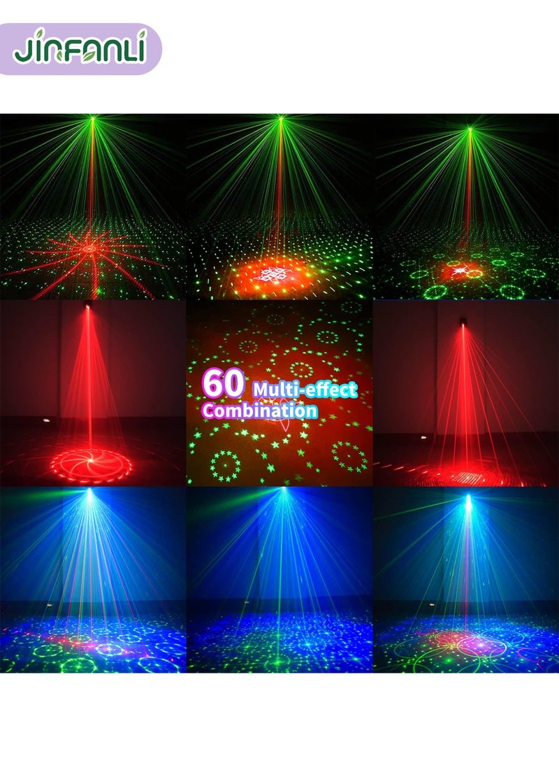جين فان ل أنا أضواء حفلات ديسكو دي جي - ضوء ليزر يعمل بالبطارية - جهاز عرض ستروب يتم التحكم فيه صوتيًا لتزيين عيد الميلاد والهالوين والكاريوكي وبار KTV والحانة والرقص هدية عيد الميلاد وحفلات الزفاف - Image 2