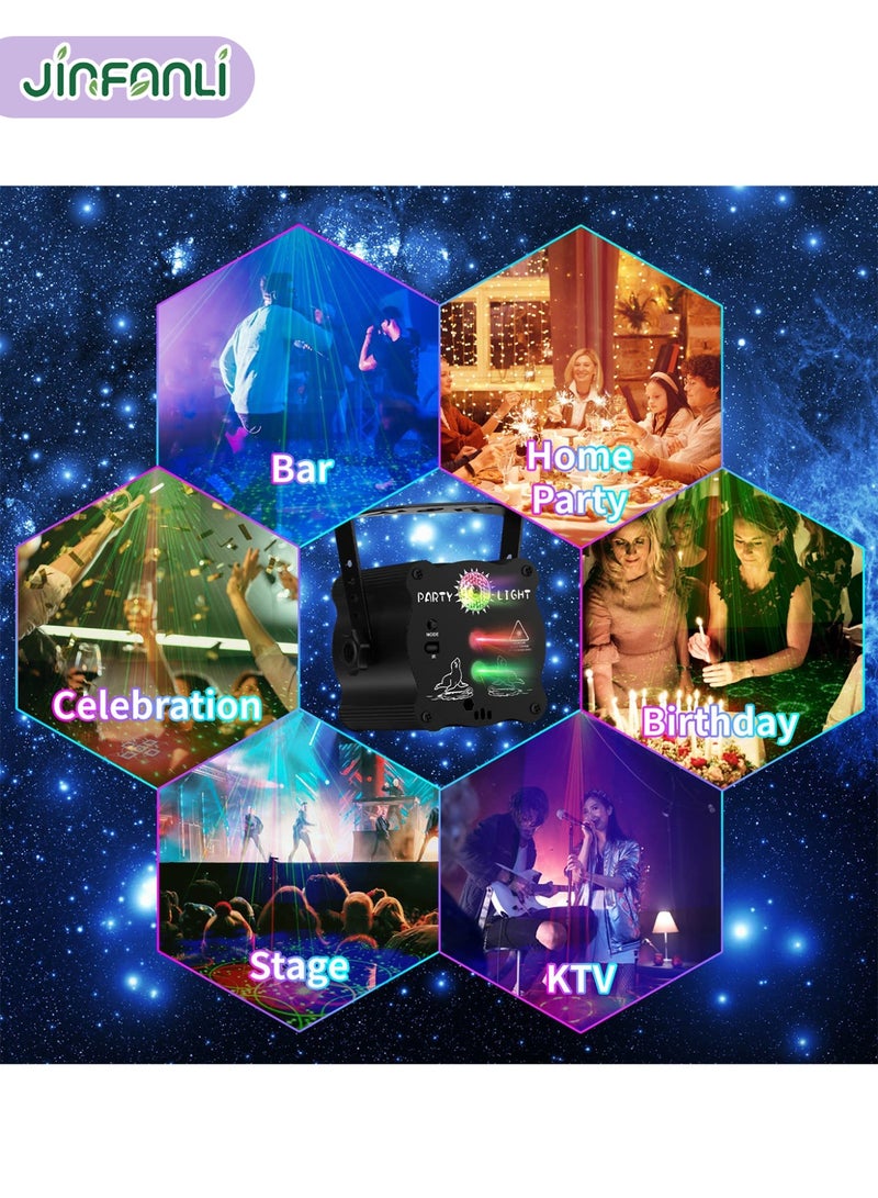 جين فان ل أنا أضواء حفلات ديسكو دي جي - ضوء ليزر يعمل بالبطارية - جهاز عرض ستروب يتم التحكم فيه صوتيًا لتزيين عيد الميلاد والهالوين والكاريوكي وبار KTV والحانة والرقص هدية عيد الميلاد وحفلات الزفاف - Image 5