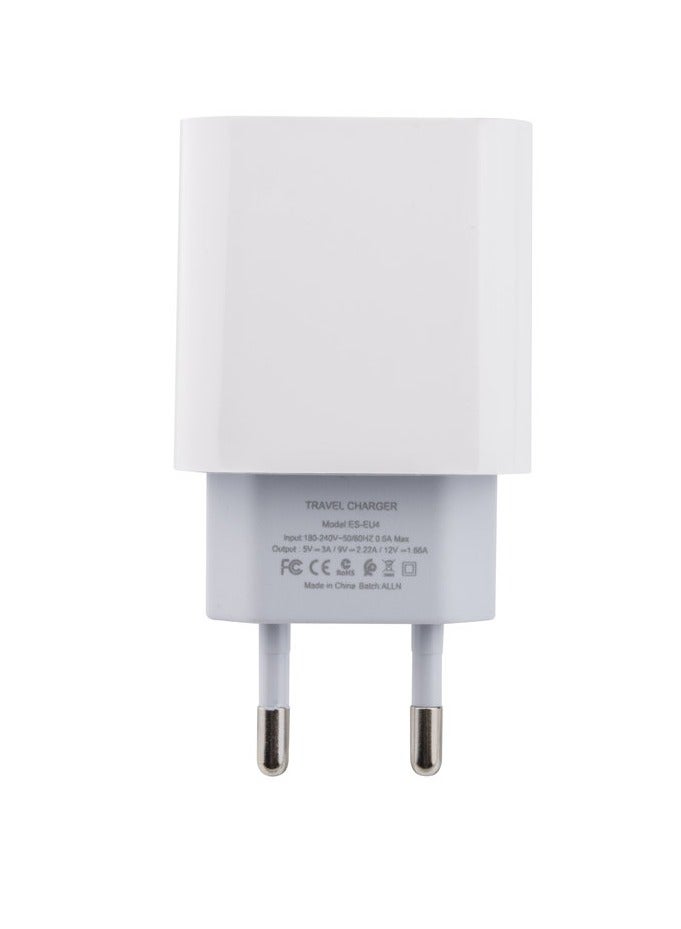 Earldom USB Fast Charger 240v / 60hz - ES-EU4 White - Image 2