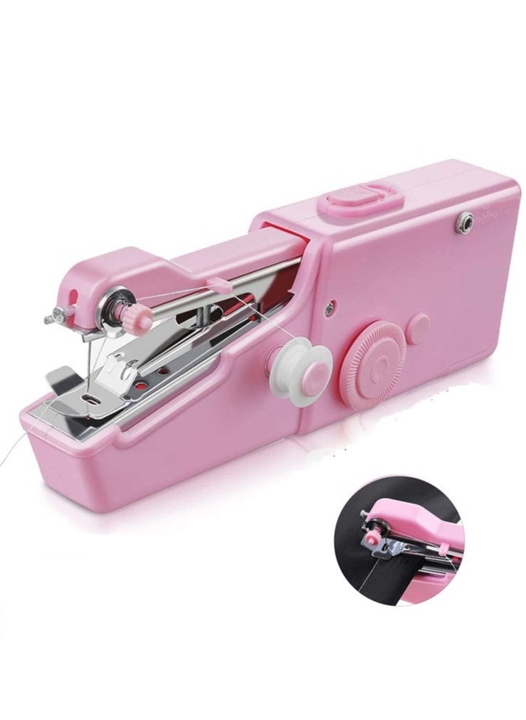 Furtey Handheld Sewing Machine,Mini Sewing Machine for Beginners and Adults Quick Stitching,Portable Sewing Machine with Sewing Supplies Suitable for Home,Travel,DIY  - Image 1