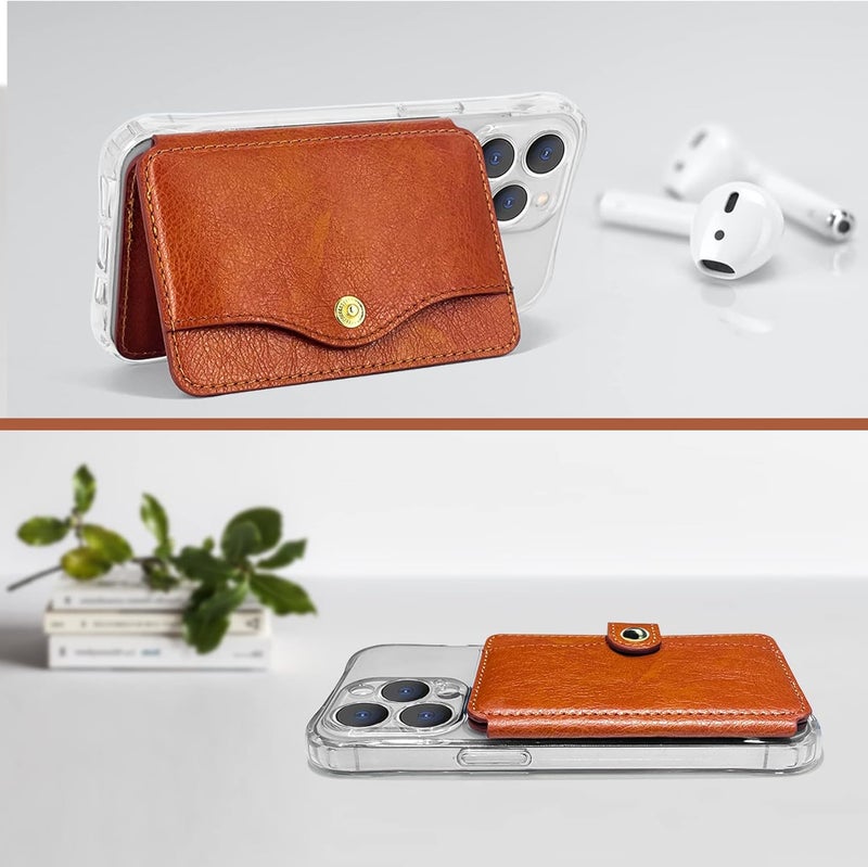 M-Plateau Phone Purse with Slim 3M Sticker iPhone 13 Pro Max case for iPhone 12& 11 6.1 Inches/Google Pixel 6 /Samsung Galaxy Most Android Smartphones (Brown) - Image 3