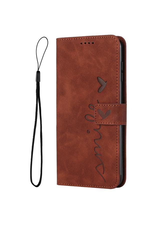 S-TOP Case For Infinix Note 12 G96 Skin Feel Heart Pattern Leather Phone Case - Image 2