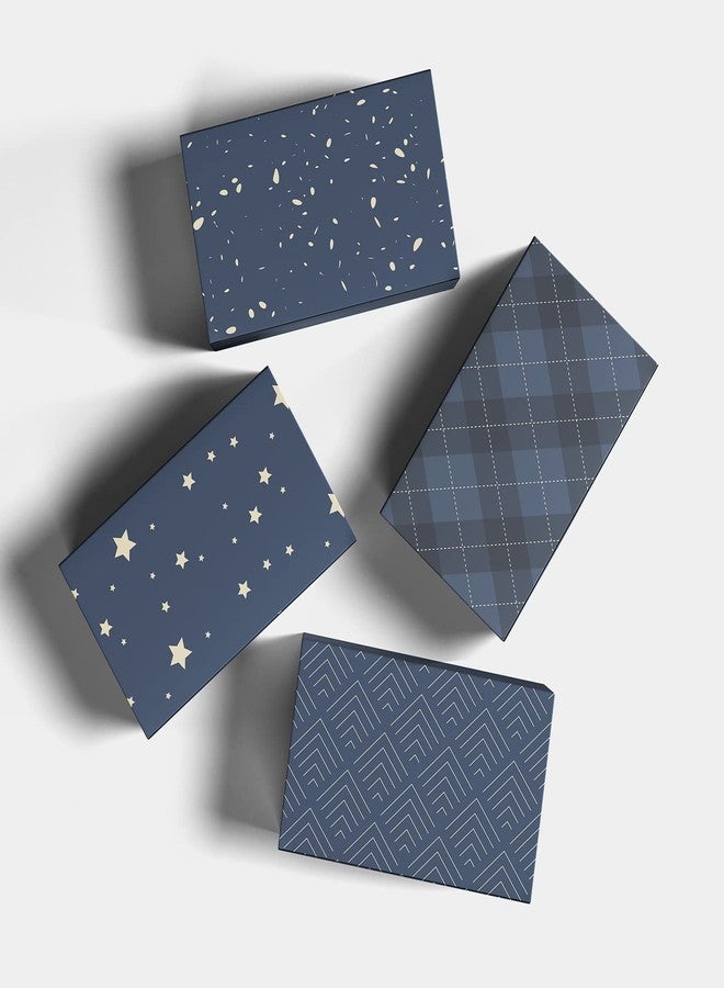 Ulmasinn Wrapping Paper Flat 8 Sheets for Birthday, Holiday, Father'S Day, Weddings, Graduations, Navy Printed with Geometric Patterns, Checks, Stars, Spots 20 X 29 Inches Each - Image 5