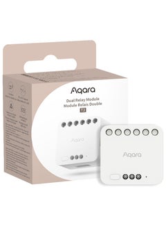 Dual Relay Module T2 with Matter,Requires Aqara Zigbee 3.0 Hub,Dry Contact Mode for Garage Doors and Boilers, Roller Shade Switch & Light Switch,Supports Homekit and Alexa