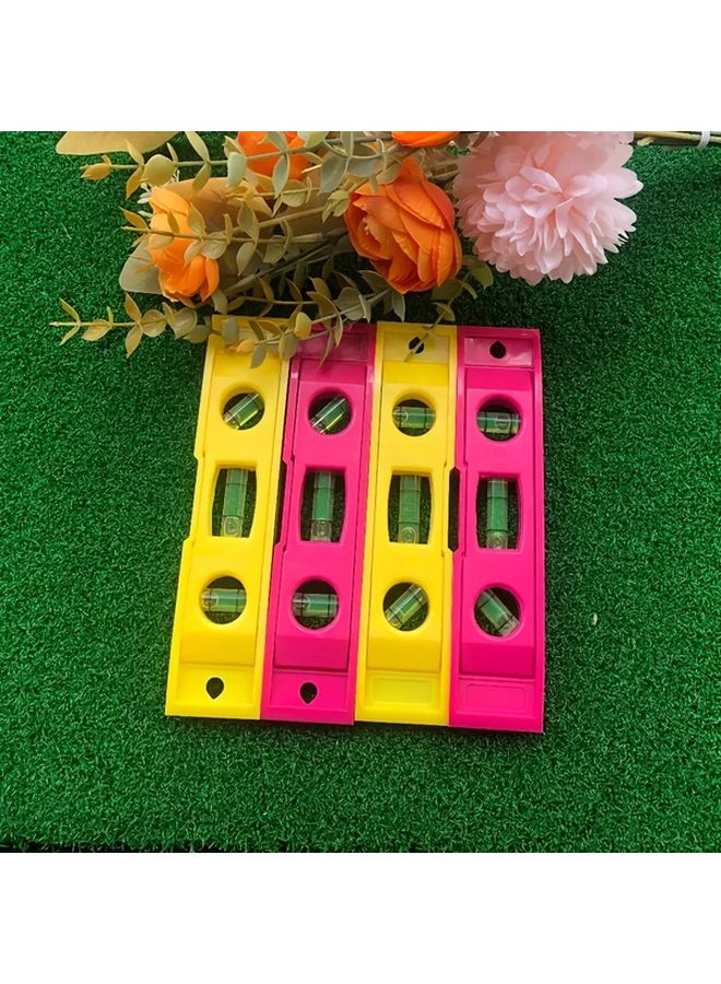 Fuchsia Yellow Dual Color Mini Bubble Torpedo Level 001inch Accuracy For DIY Professional - Image 2