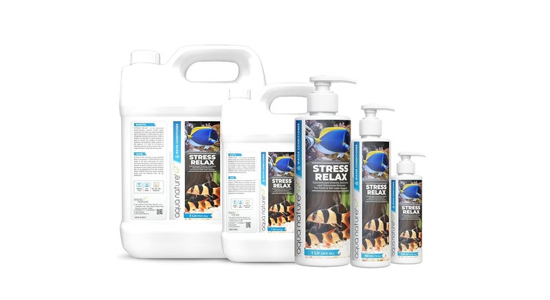 aqua nature AquaNature® Stress Relax Water Conditioner Concentrated Chlorine, Ammonia and Chloramine Remover for Marine and Freshwater Aquarium (120ml) - Image 1