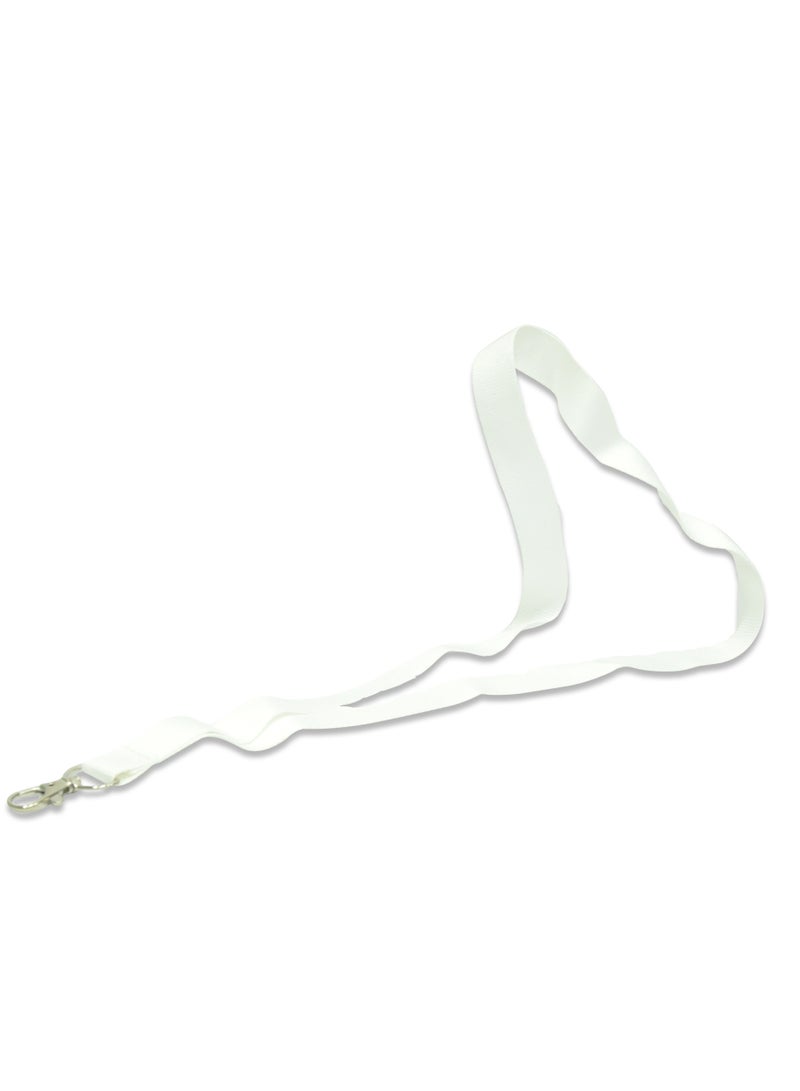 FIS عبوة من 50 قطعة حامل شارة حبل مسطح مع خطاف أبيض - Image 1