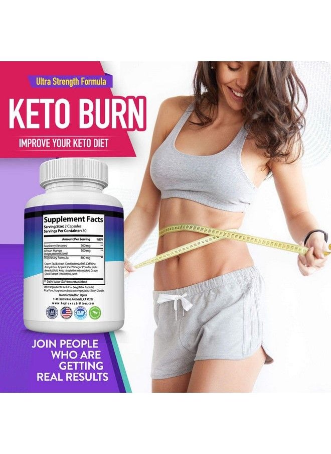 Toplux - Keto Burn Pills Ketosis Weight Loss 1200 Mg Ultra Advanced Natural Ketogenic Fat Burner Using Ketone Diet For Men Women 60 Capsules Supplement - Image 1