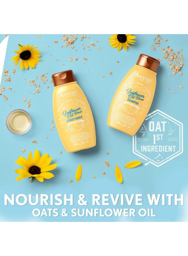 Aveeno Sunflower Oil Blend Conditioner For Dry Damaged Hair Dye Paraben & Sulfate Surfactants Free 12Oz - Image 5