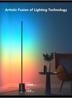 Govee RGBIC Floor Lamp, Modern LED Lyra Corner Lamp with 64+ Scene & Music Modes, 1500 Lumens, DIY Mode, Smart Remote Control Standing Floor Lamp for Bedroom, Living Room, Gaming Room, Black  - Image 2