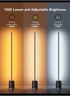 Govee RGBIC Floor Lamp, Modern LED Lyra Corner Lamp with 64+ Scene & Music Modes, 1500 Lumens, DIY Mode, Smart Remote Control Standing Floor Lamp for Bedroom, Living Room, Gaming Room, Black  - Image 4