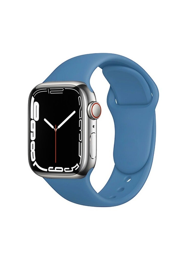 Apple Watch Band 45mm Soft Silicone Sport Band Replacement Wrist Strap Compatible for iWatch Apple Watch Series 7 (45mm) - Image 1