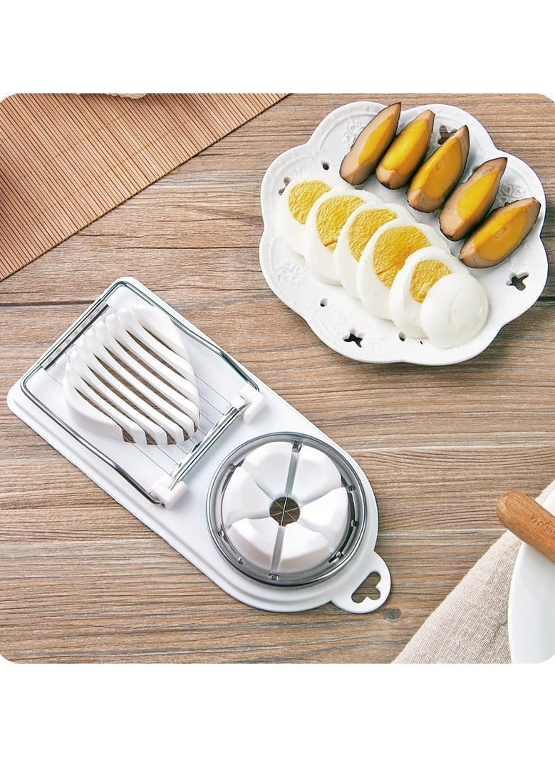 أوزيغالور قطاعة تقطيع البيض للبيض المسلوق - بسلك من الفولاذ المقاوم للصدأ - قطاعة متعددة الأغراض للفراولة والفاكهة الطرية والفطر - Image 3