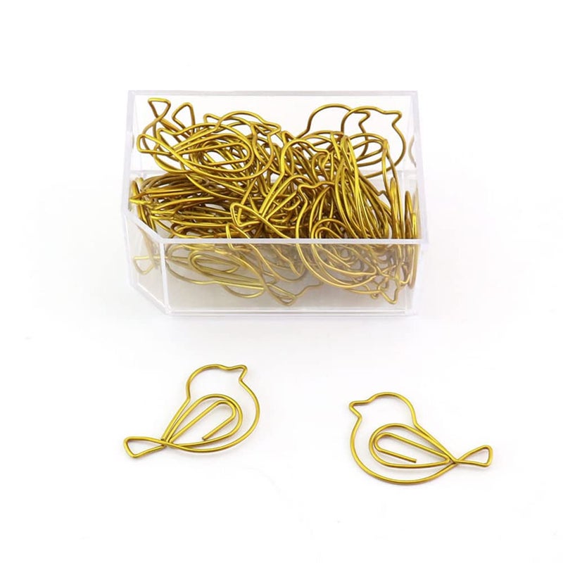 JruiZhp 30Pcs Cute Bird Paper Clip JruiZhp Creative Decoration Suitable for Home School and Office Use Stationery Paper Clip and Binder Design A - Image 2