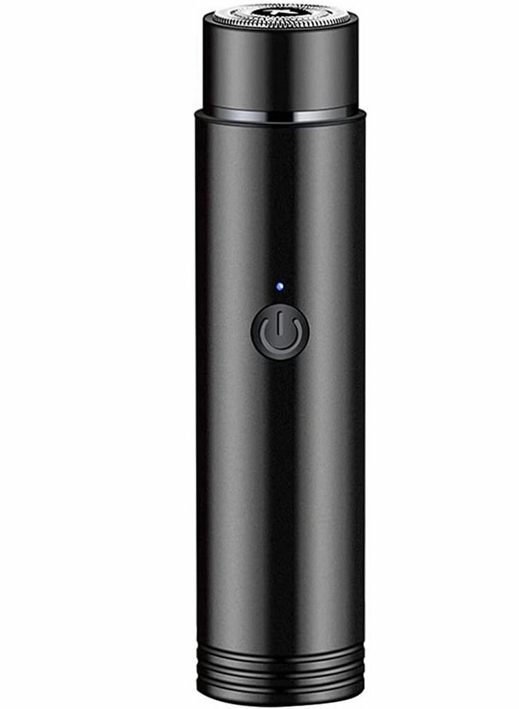 Y&D Men Electric Shaver Portable Mini Razor Rotary Shaver Rechargeable Cordless Compact Head Mustache Trimmer for Travel Or Home Use Easy to Clean Black 1 Pcs  - Image 1