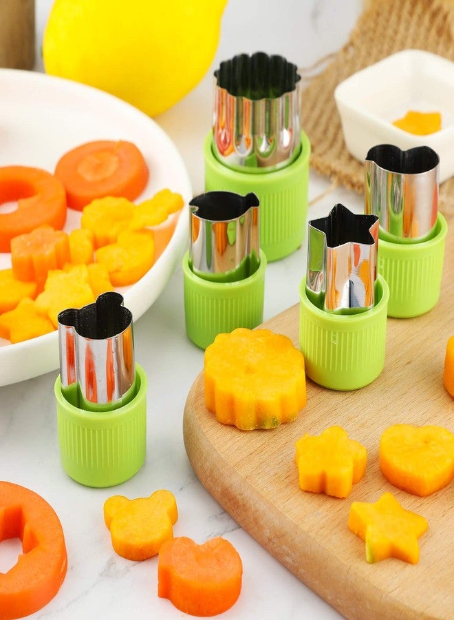 Patelai 78 Pcs Vegetable Cutter Shape Set Includes 12 Pcs Stainless Steel Mini Cookie Cutters and 66 Pcs Cute Cartoon Animal Bento Picks and Forks for Kids Baking and Food Supplement - Image 5