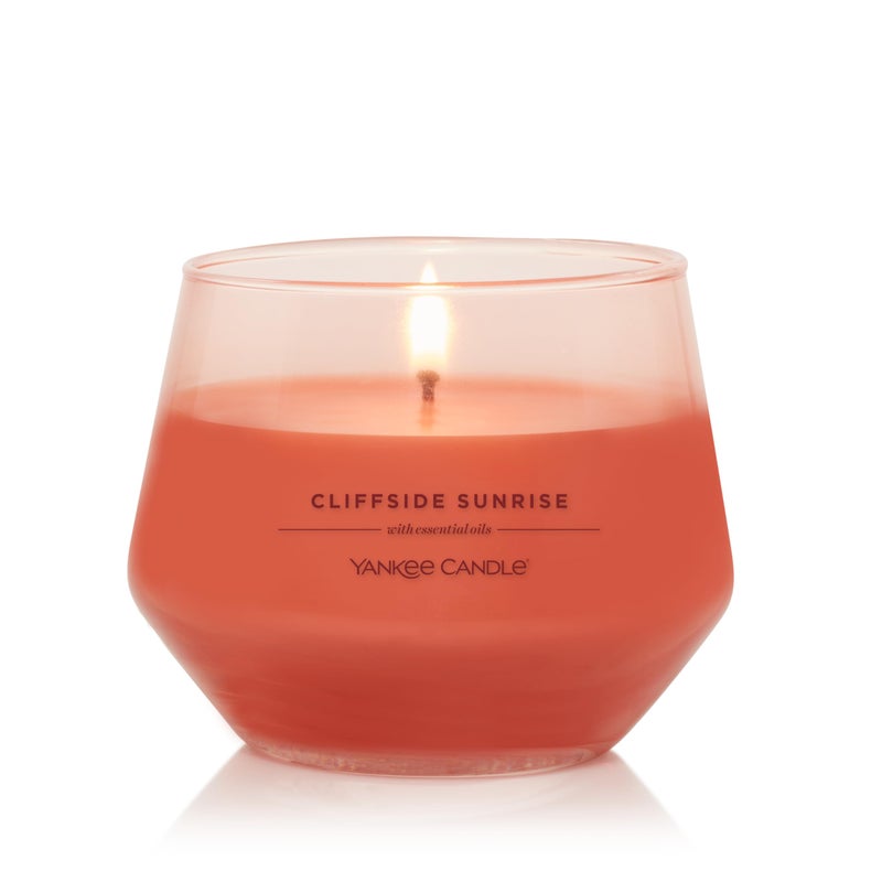 YANKEE CANDLE Yankee Candle Studio Medium Candle Cliffside Sunrise 10 oz LongLasting EssentialOil Scented Soy Wax Blend Candle  4065 Hours of Burning Time