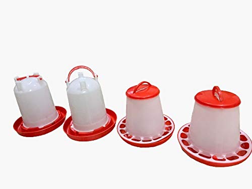 TMW TM&W-D1- Tool with Lid Handle for Chicken Hen Poultry All Types of Feeder & Drinker 1.5 kg Feeder=2 pcs & 1.5 LTR Drinker=2 pcs Total 4 Pcs - Image 2