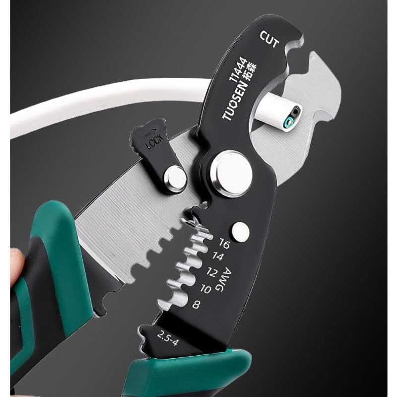 Zsling 8 Inch Inch Wire Strippers Crimpers Cutter Pliers Multi-Function Hand Tool Cable Cutting Wire Cutters - Image 4