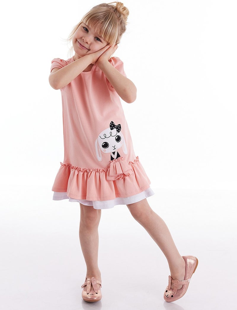 Denokids Ruffled Rabbit Girl Dress  - Image 1