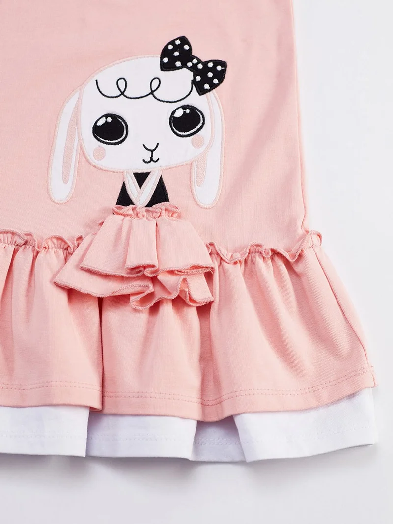 Denokids Ruffled Rabbit Girl Dress