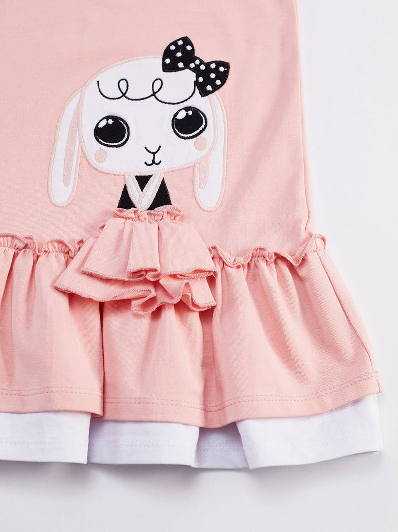 Denokids Ruffled Rabbit Girl Dress  - Image 5