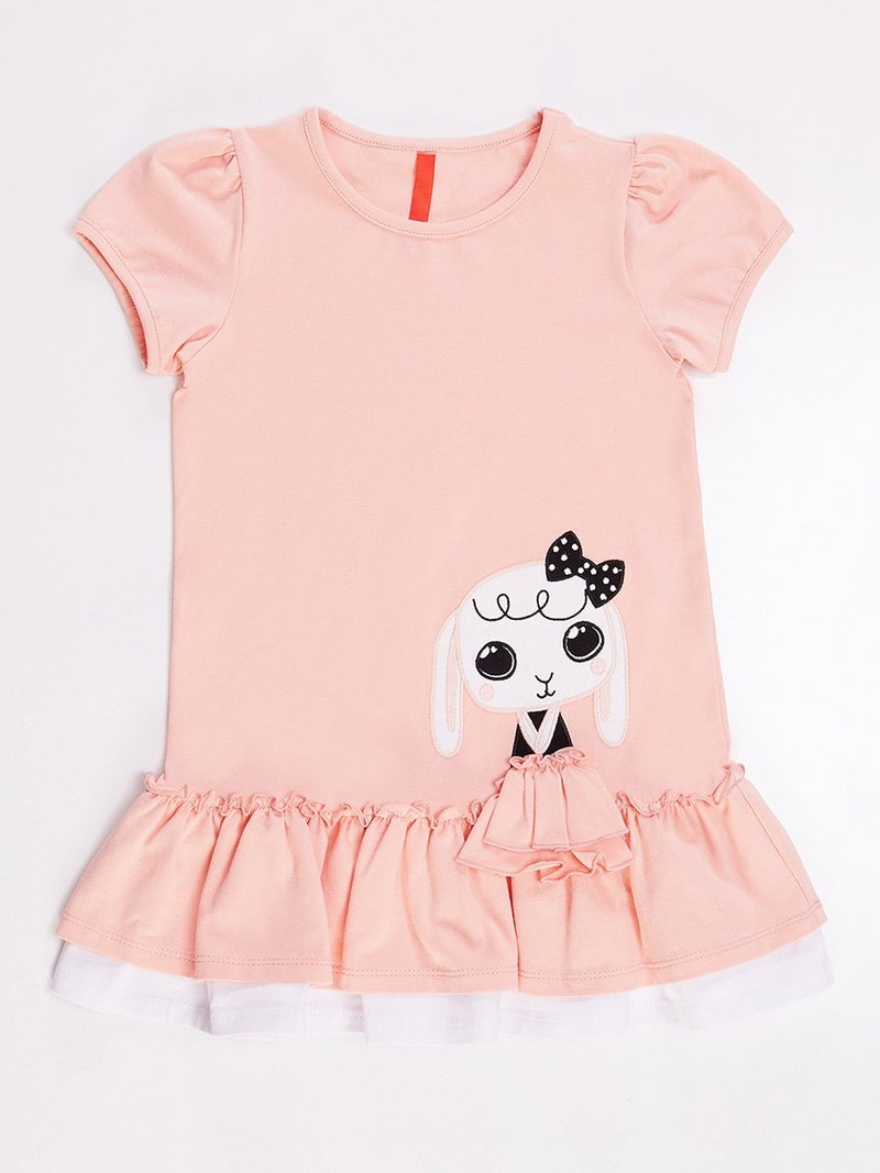 Denokids Ruffled Rabbit Girl Dress  - Image 3