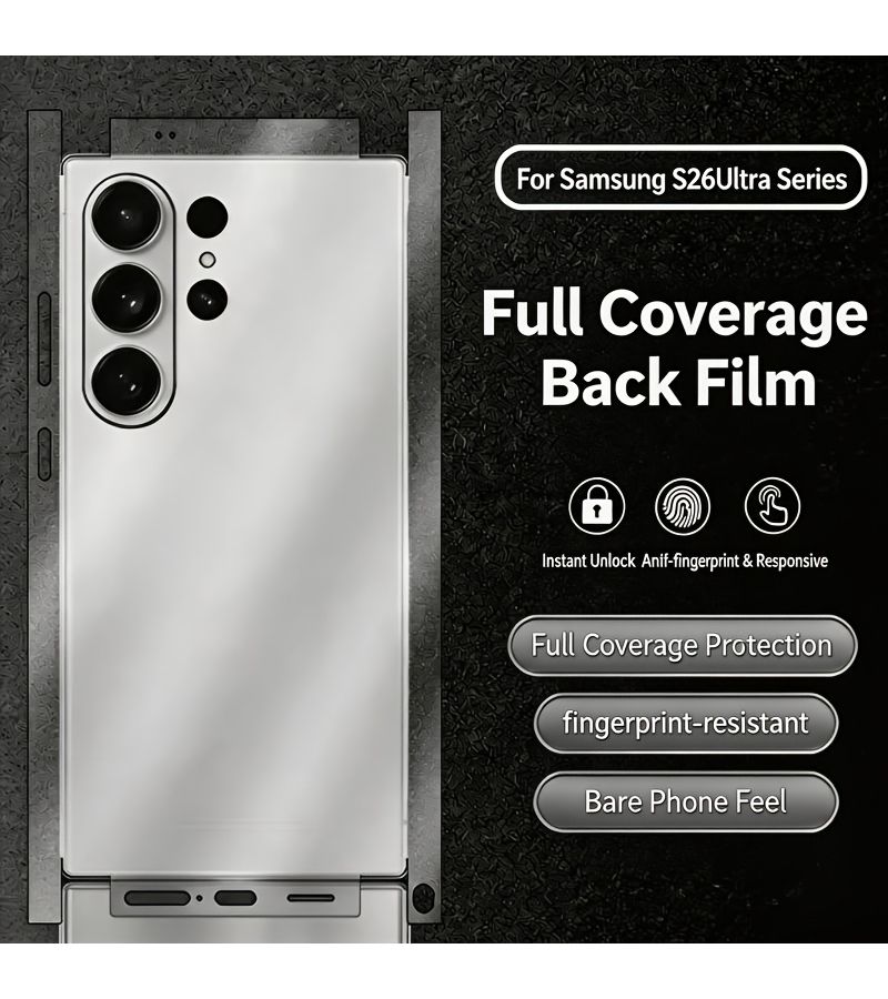 For Samsung Galaxy S26 Plus Back Hydrogel Film Full Wrapped Side Frame Cover Anti Fingerprint Screen Protector HD - Image 1