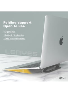 Lenyes LENYES CR141 Folding Laptop Stand Full Steel Anti-Slip Laptop Stand Elevator Metal Material Multifunctional Laptop Stand Holder  - Image 4