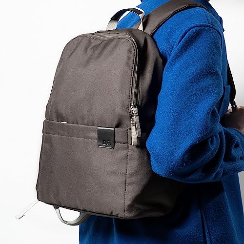 DailyObjects PET Laptop Shoulder Bag for Everyday Use| 100% Recycled | Travel/Office/College Bag | Backpack (19L) With Padded Compartment for Upto 14" | Adjustable Straps & Zipper closure - Grey - Image 3
