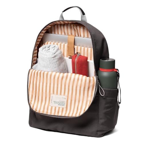 DailyObjects PET Laptop Shoulder Bag for Everyday Use| 100% Recycled | Travel/Office/College Bag | Backpack (19L) With Padded Compartment for Upto 14" | Adjustable Straps & Zipper closure - Grey - Image 4