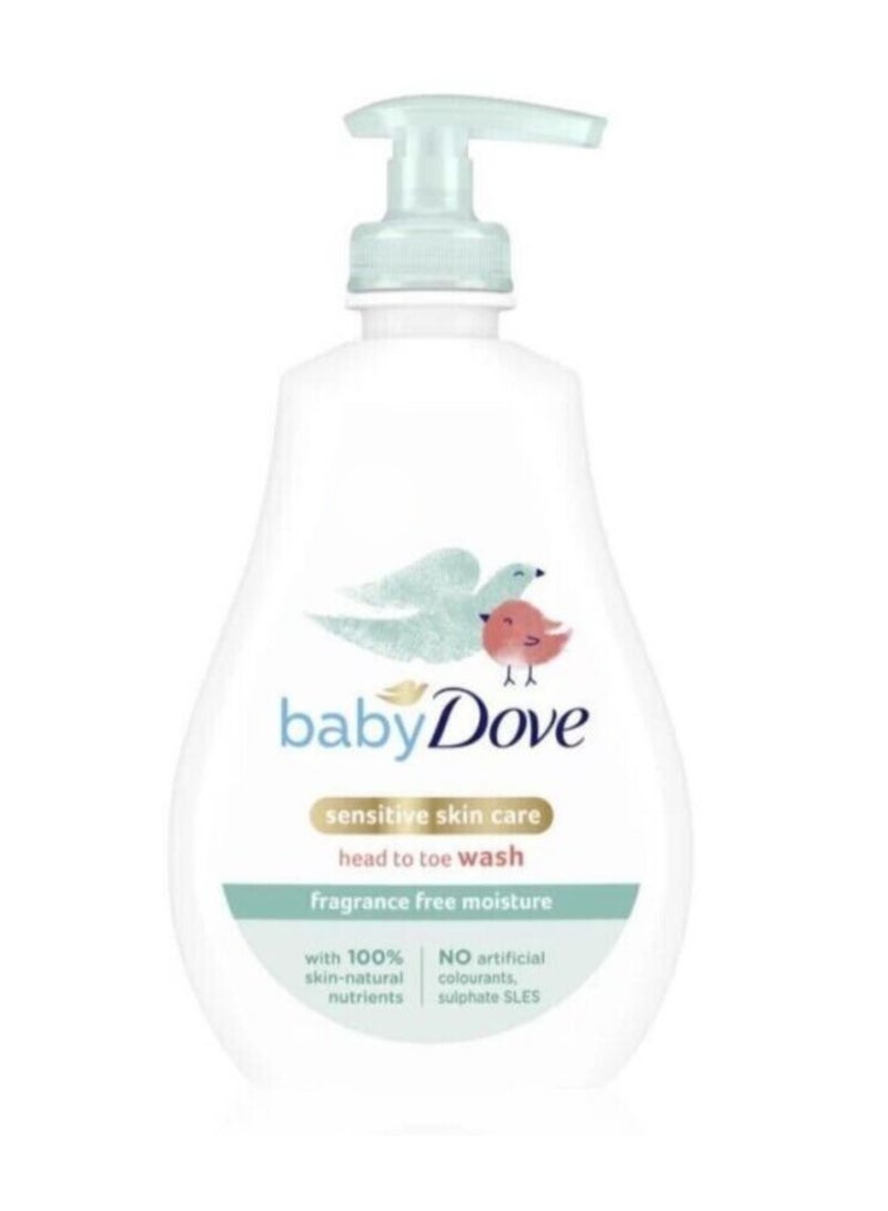 دوف غسول جسم للاطفال من دوف غسول شامل للعناية بالبشرة الحساسة خالٍ من العطور ترطيب 400 مل - Image 1