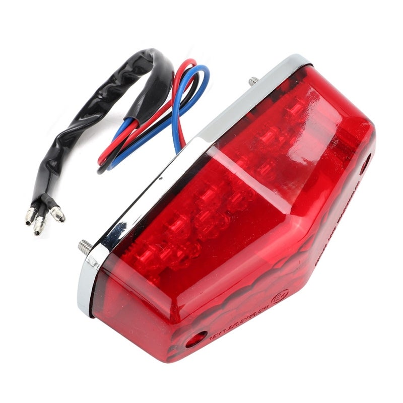 ضوء خلفي للدراجة النارية 9 بوصات، 3 أسلاك، مصباح LED خلفي - مظهر مخصص وأنيق، ضوء فرامل عالي السطوع لمعظم موديلات الدراجات النارية - Image 1