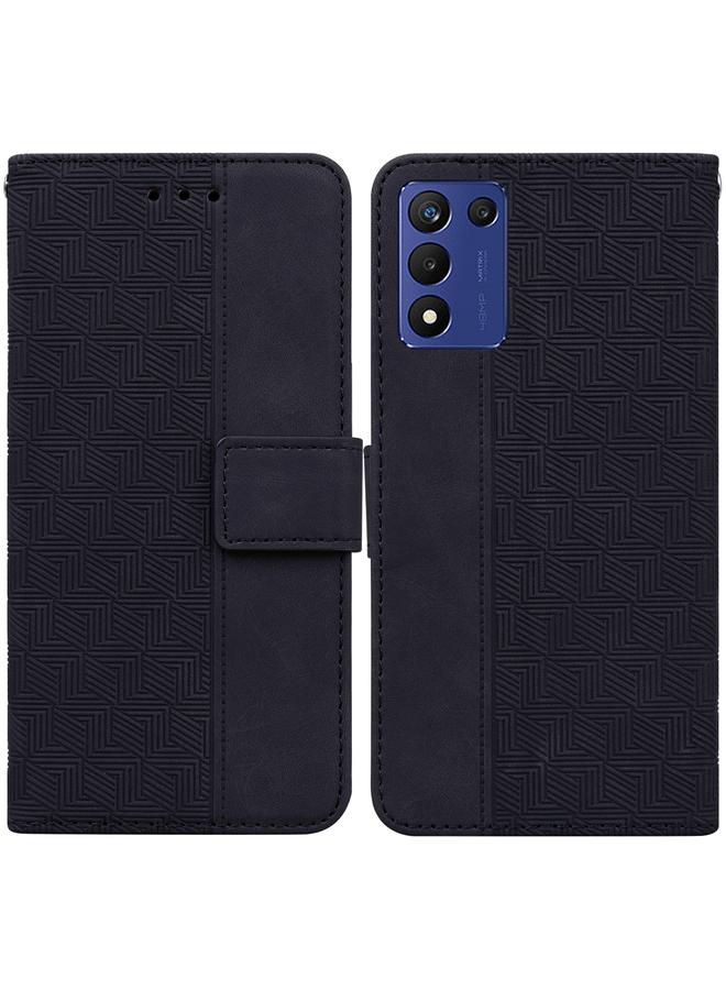 S-TOP Case For Realme Q3S / Q3T / 9 SE / 9 5G Speed Geometric Embossed Leather Phone Case - Image 1