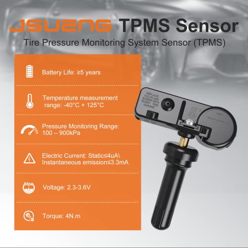 Jsueng Ford TPMS Sensor, 315Mhz Tire Pressure Monitoring System TPMS Sensor fit for 09-14 Ford F150 F250 F350, Expedition Explorer Fusion Mustang, Lincoln Mercury Replaces DE8T-1A180-AA 9L3Z-1A189-A 1-Pack - Image 3