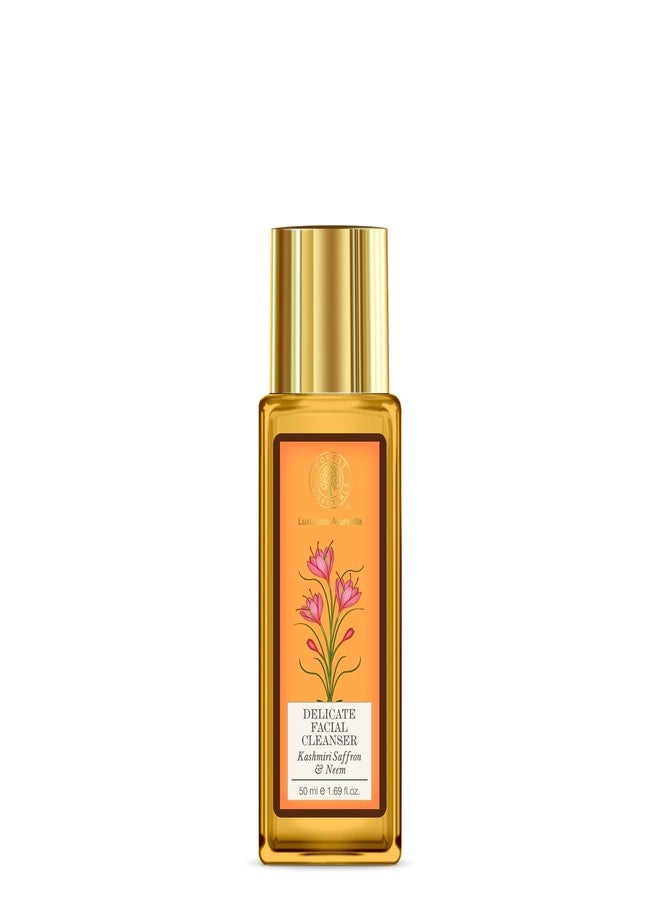 Forest Essentials Luscious Sugared Rose Petal Lip Balm, 4g and Delicate Facial Cleanser, Saffron and Neem, 50ml - Image 5