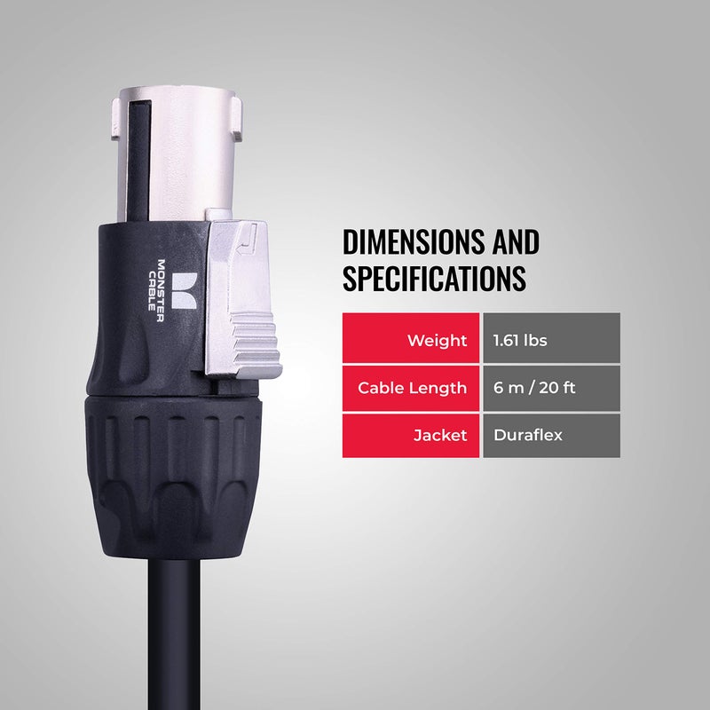 Monster Prolink Studio Pro 2000 Speaker Cable with Speak,On Connectors, 20ft, Speak,On Plugs - Image 5