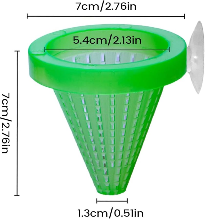 وعاء تغذية حوض السمك الأخضر مع كوب شفاط ملحق طبق حوض السمك المستقر - Image 3